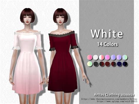 White Dress By Arltos At Tsr Sims 4 Updates