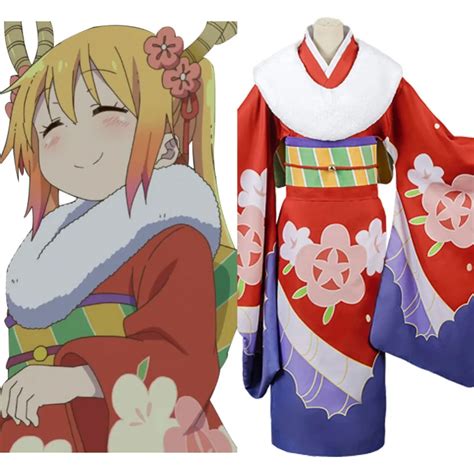 Anime Miss Kobayashis Dragon Tohru Dress Maid Uniform Cosplay Costume