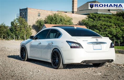 Gorgeous White Nissan Maxima With Perfectly Fitted Rohana Wheels
