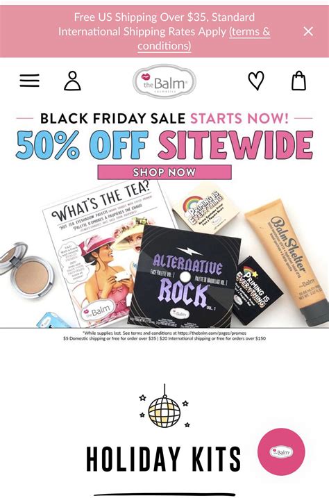 50% off sitewide at theBalm cosmetics! Free shipping with ...