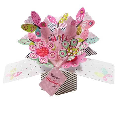 Happy Mothers Day Butterfly Pop Up Greeting Card Mothers Day Card