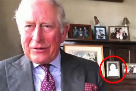 Bizarre Photoframe Of White Silhouette Behind Prince Charles Leaves