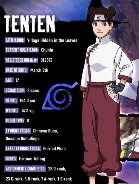 Tenten Character Info Boruto Neji And Tenten Naruto And Hinata