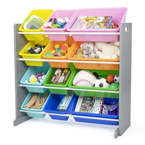 Humble Crew Grey Toy Storage Organizer With 12 Storage Bins Toys R Us