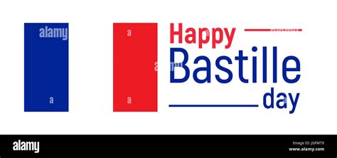 Happy Bastille Day 14th July French National Holiday Design Element