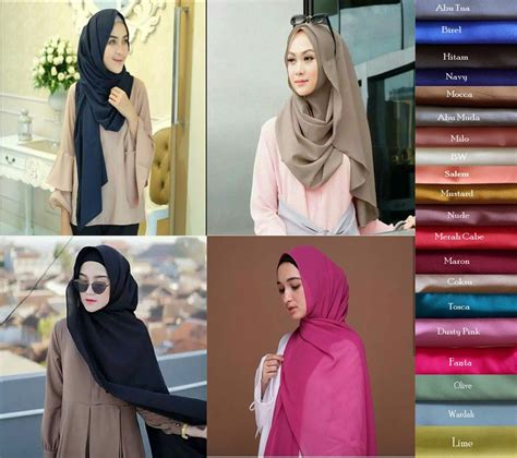 41 Macam Macam Warna Hijab Pashmina