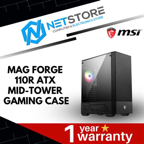 Msi Mag Forge 110r Atx Mid Tower Gaming Case Lazada
