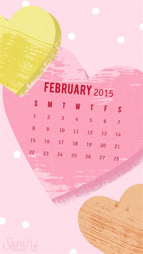 February 2015 Calendar Wallpaper Sarah Hearts