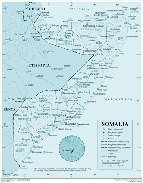 Large Detailed Political And Administrative Map Of Somalia With All