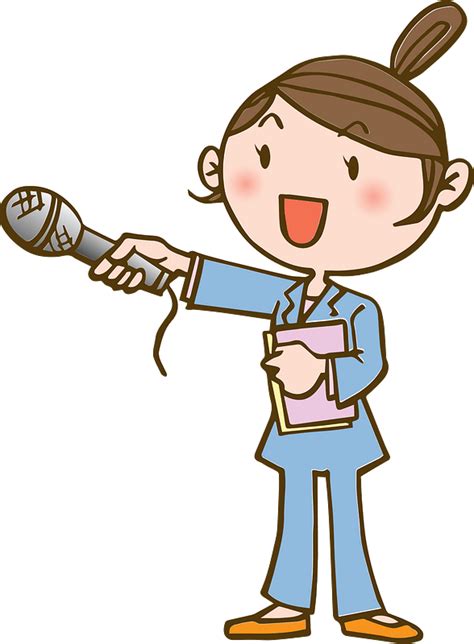 Female Announcer Reporter Clipart Free Download Transparent Png