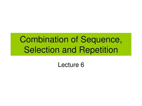 Ppt Combination Of Sequence Selection And Repetition Powerpoint