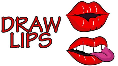 How To Draw Lips Realistic Cartoon Kissing Easy Step By Step For Beginners YouTube