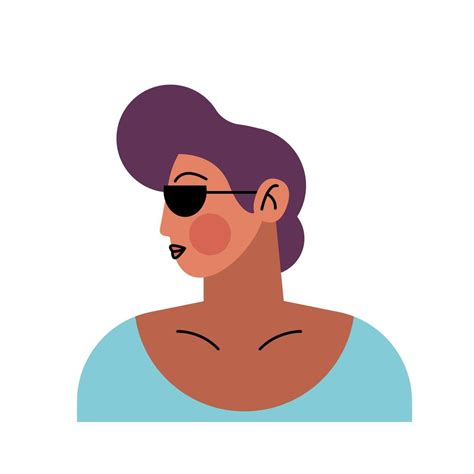 Young Woman Wearing Sunglasses Character 2733720 Vector Art At Vecteezy