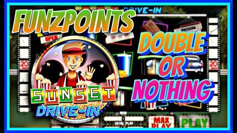 Double Or Nothing Funzpoints Sunset Drive In Online Slots Win Real Money Youtube