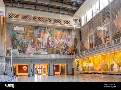 Oslo City Hall Murals Hi Res Stock Photography And Images Alamy