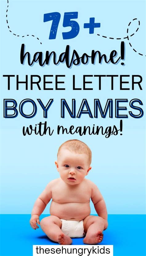 75 Handsome Three Letter Boy Names With Meanings And Origins