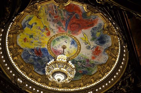 The original painting was damaged, so the new piece was painted over it. Marc Chagal ceilling in the Paris Opera House by RicardMN ...