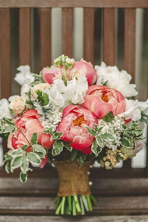 Coral Wedding Bouquet Coral Charm Peonies Uk Wedding Styling And Decor