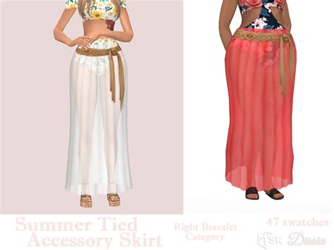 Dissia Summer Tied Accessory Skirt 47 Swatches Base Game