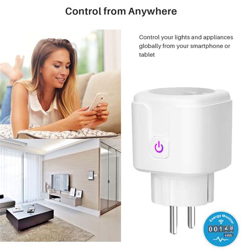 Smart Plug WiFi Socket EU 16A Power Tuya Smart Life APP ...