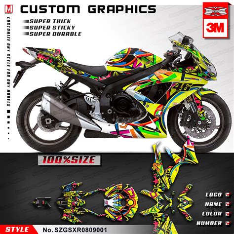 Kungfu Graphics Full Vinyl Wrap Motorcycle Custom Vinyl Stickers Kit