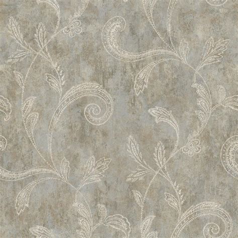 York Wallcoverings Sapphire Oasis Paisley Trail Wallpaper The Home