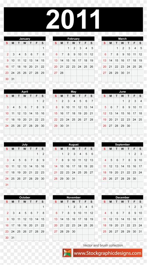 Free Vector 2011 Calendar 2011 Hd Png Download 797x14605714820