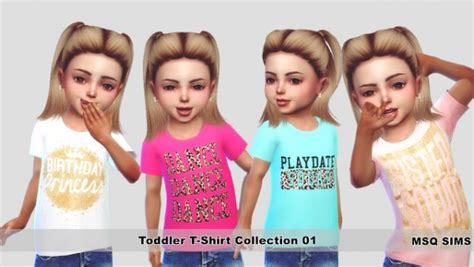 Msq Sims Toddler T Shirt Collection 01 • Sims 4 Downloads