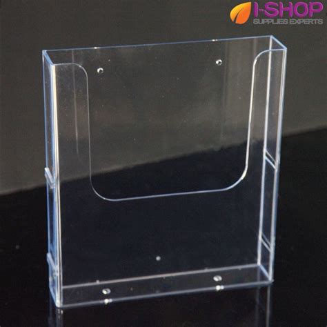 a4 acrylic counter top wallmount brochure holder magazine size single pocket holder links side