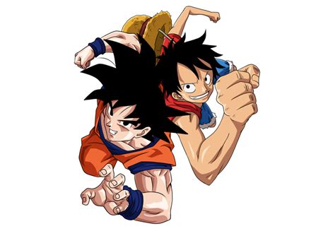 Goku And Luffy Png By Kekoart97 Goku Luffy Anime Dragon Ball Super
