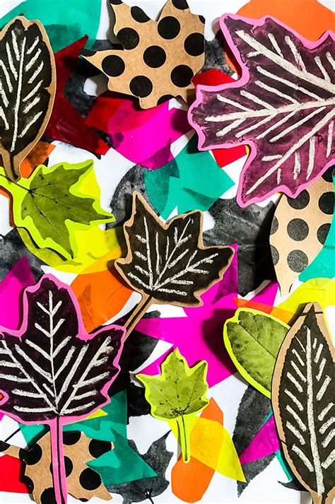 Make A Mixed Media Leaf Art Collage From Photocopies Fall Art