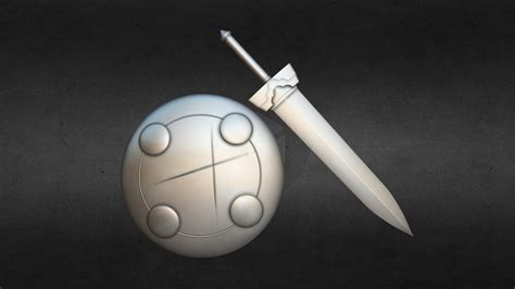 Goblin Slayer Sword And Shield Buy Royalty Free 3d Model By