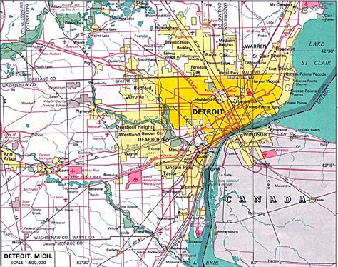 Old Detroit City Street Maps
