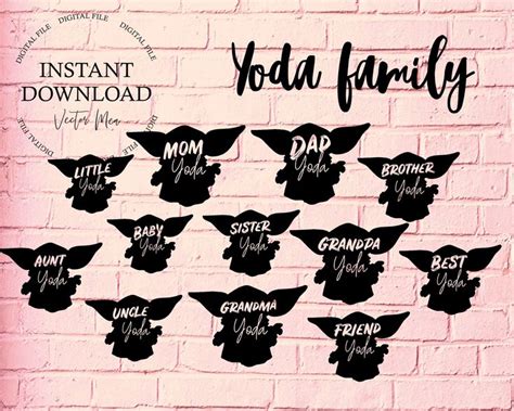 Download Baby Yoda svg, Family svg bundle, INSTANT DOWNLOAD, 100% ...