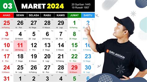 Kalender 2024 Lengkap Dengan Hijriyah Jawa Dan Cuti Bersama Vektor