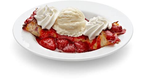Delicious And Delicate The Fruit Crepe Ihop Is Topped With Ice Cream