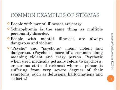 Stigma And Mental Illness