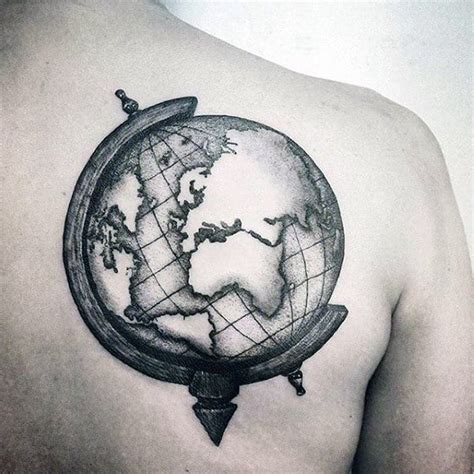 Globe And Compass Tattoo