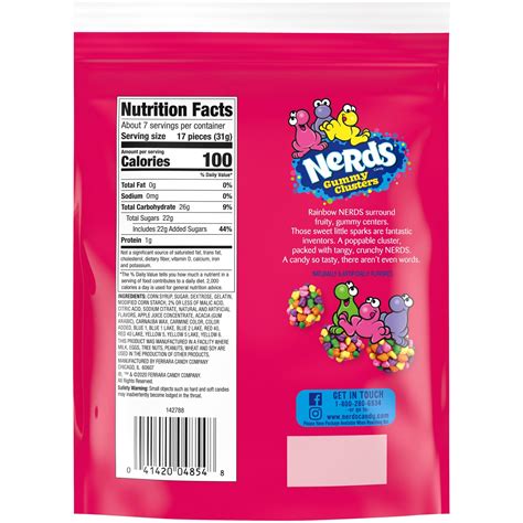Nerds Gummy Clusters Candy Stand Up Bag 8 Oz Snacks Americanos