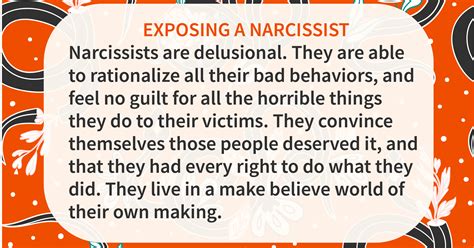 Things narcissists do, what the illness looks like Exposing a narcissist can have dangerous unintentional ...