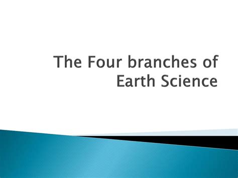 Ppt The Four Branches Of Earth Science Powerpoint Presentation Free