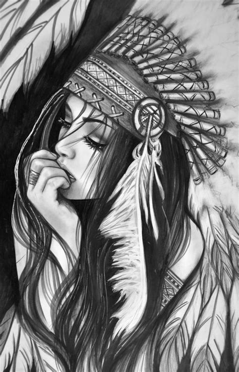 American Indian Pencil Drawing By Kristen Sorrenson All About Arts