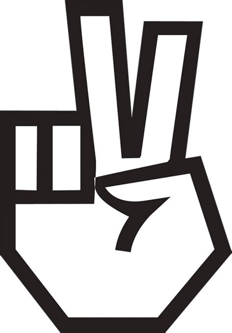Open Hand Peace Sign Classroom Clip Art