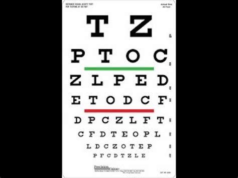 Dmv Eye Chart Printable