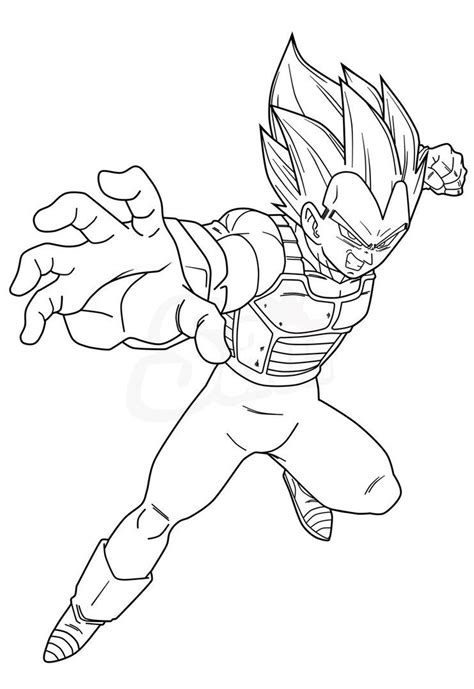Dragon Ball Z Vegeta Coloring Pages Coloring Easy For Kids