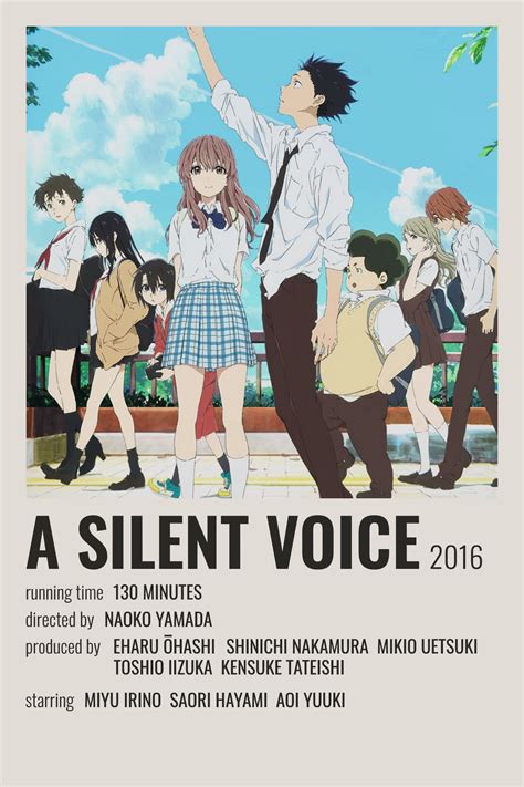 A Silent Voice Minimalist Poster In 2021 Anime Printables Anime