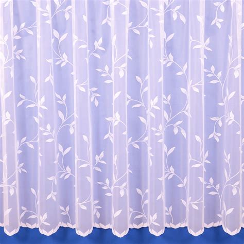 Amy Lightweight Floral Net Curtain In White Sold By The Metre 48