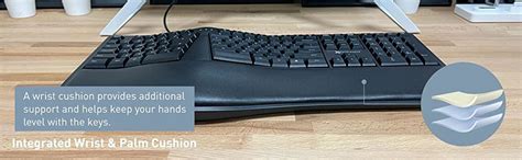 X9 Ergonomic Keyboard Wired With Cushioned Wrist Rest Type Naturally