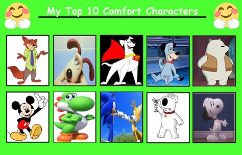 My Top 10 Comfort Characters By Sonicandtailsfan64 On Deviantart