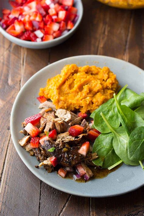 Add vegetables to pan around (but not touching) pork tenderloin. Slow Cooker Pork Tenderloin with Strawberry Salsa